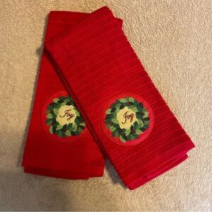 3/$12 Holiday Red Kitchen Towels